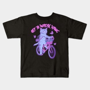 Cat - Off To Wreak Havoc Kids T-Shirt